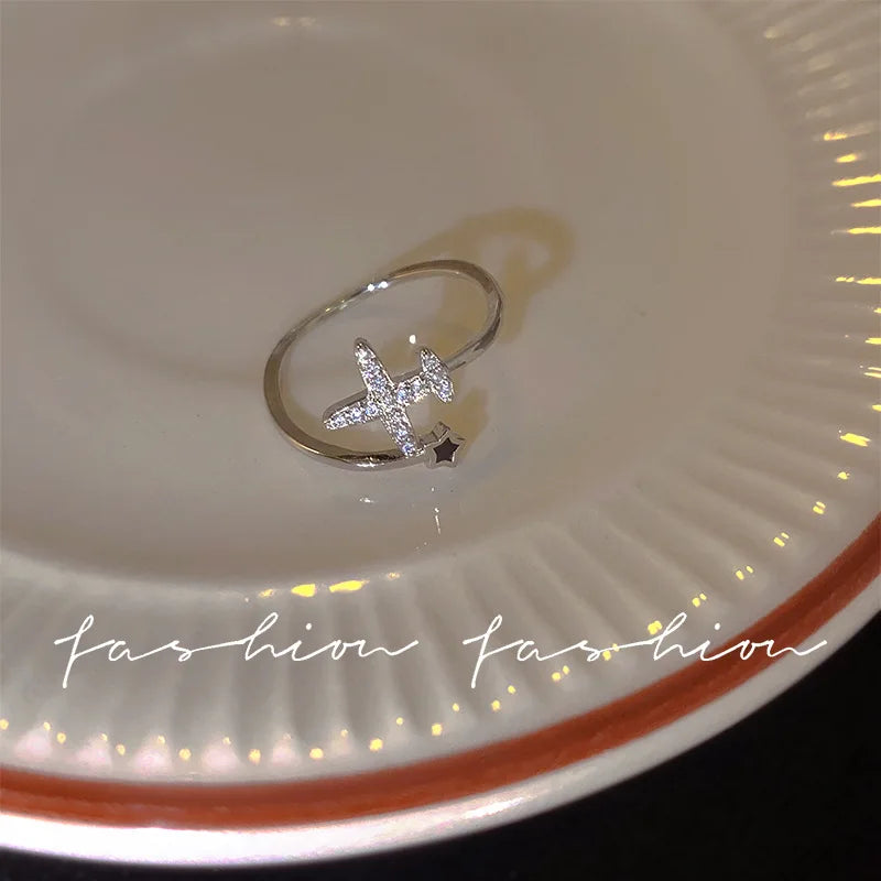 New Trendy Two-color Black Heart Rings For Women Minimalist Aesthetic Drop Of Oil Open Rings Female Metal Punk Party Jewelry