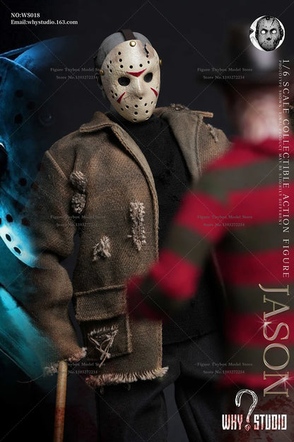 WHY STUDIO 1/6 WS018 Jason WS019 Freddy Mash Horror Man Action Figure 12" Full Set Soldier Model Collection Halloween Gift