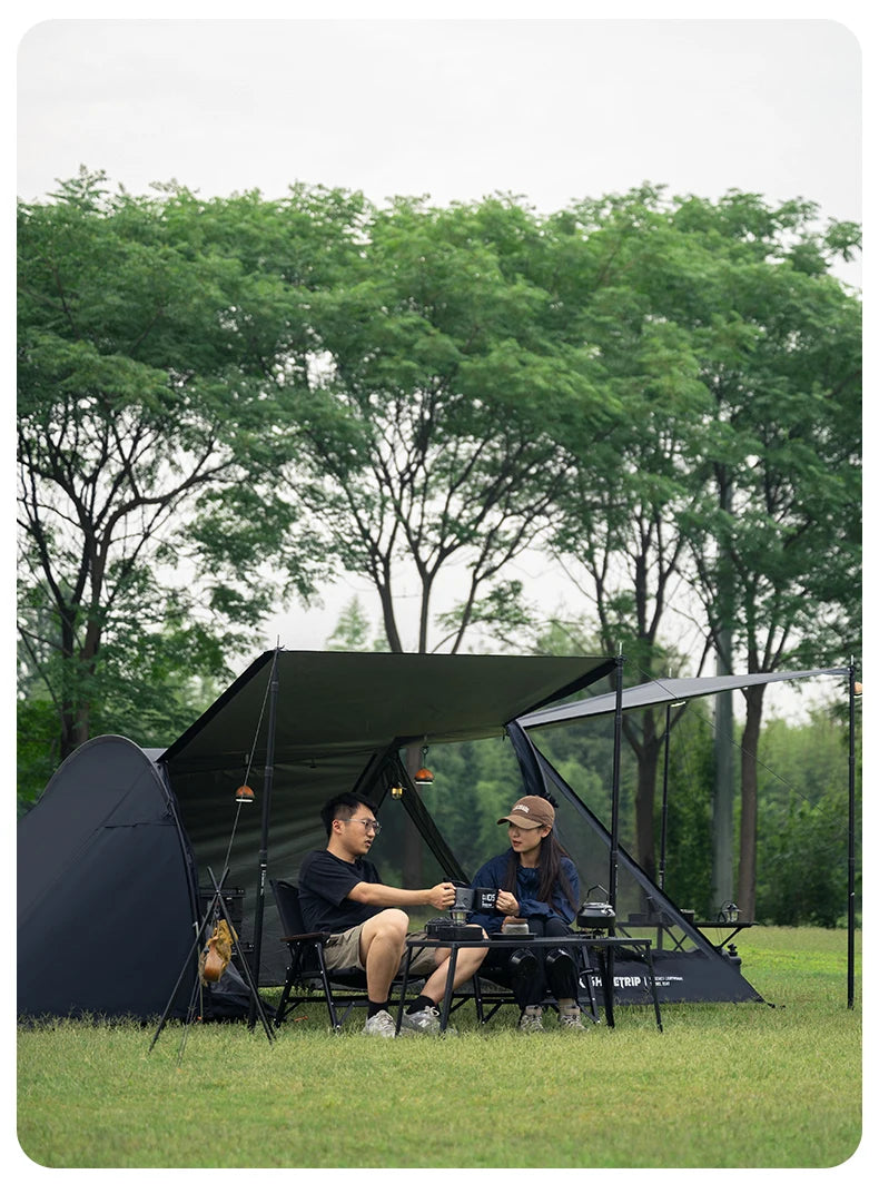 Outdoor Camping Tunnel Tent ShineTrip Portable Easy Setup Multi-Functional Oxford Fabric Easy Storage Motorcycle Travel Shelter