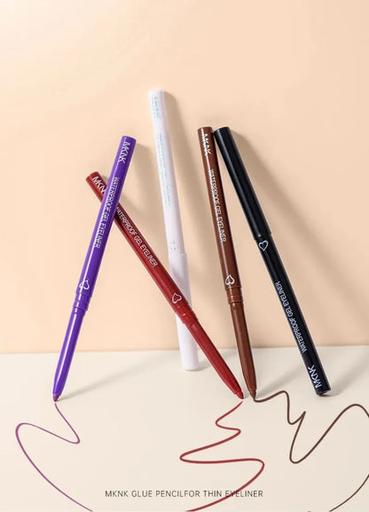 Waterproof Black Brown Eyeliner Pencils Smudge-Proof Long Lasting Easy To Wear Eye Liner Gel Matte Quick Drying Eyeliner Pen