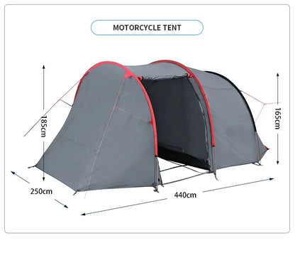 Motorcycle Hiking Tent Outdoor Camping Cloud Tourer Double Layers Motorcycle Storage 2 Man Tent  Ultralight Tent