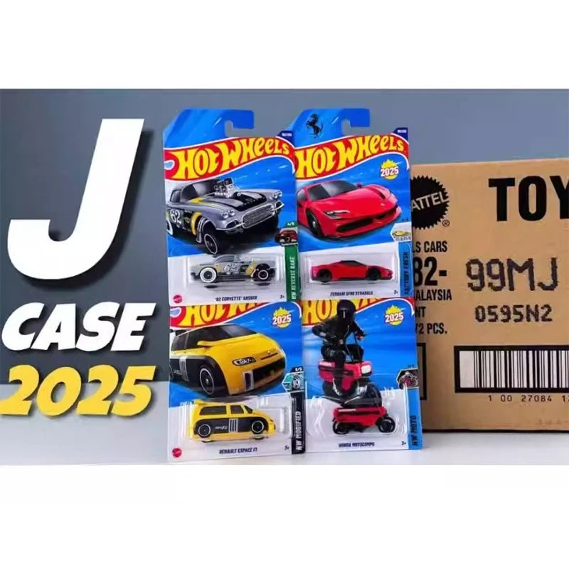 2025J Original Hot Wheels Car 1/64 Diecast Mercedes AMG Porsche Toyota GR86 Nissan Leaf Nismo Ferrari SF90 Stradale Toy for Boy