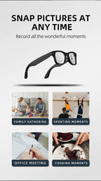 Xiaomi Mijia Smart AI Glasses 800W pixel AI Shooting Camera HD Photo Video Voice Call Translation Waterproof Bluetooth Glasses