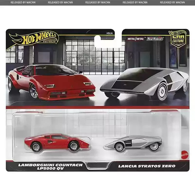 Original Hot Wheels Premium Car Culture 1/64 Diecast Vehicles BMW M3 GTR Lamborghini Countach LP5000 Honda Civic Type Boys Toys