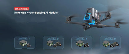 FPV AI Camera 1.2KM Ultra-Range 1/2.6'' 3.9mm 12mm Dual Cameras Multi-target locking Integrated Auto tracking&detection