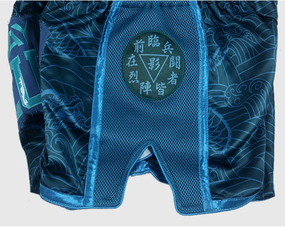 FLUORY Style Muay Thai Shorts Print Free Combat Mixed Martial Arts Boxing Training Match Pants Leisure Style