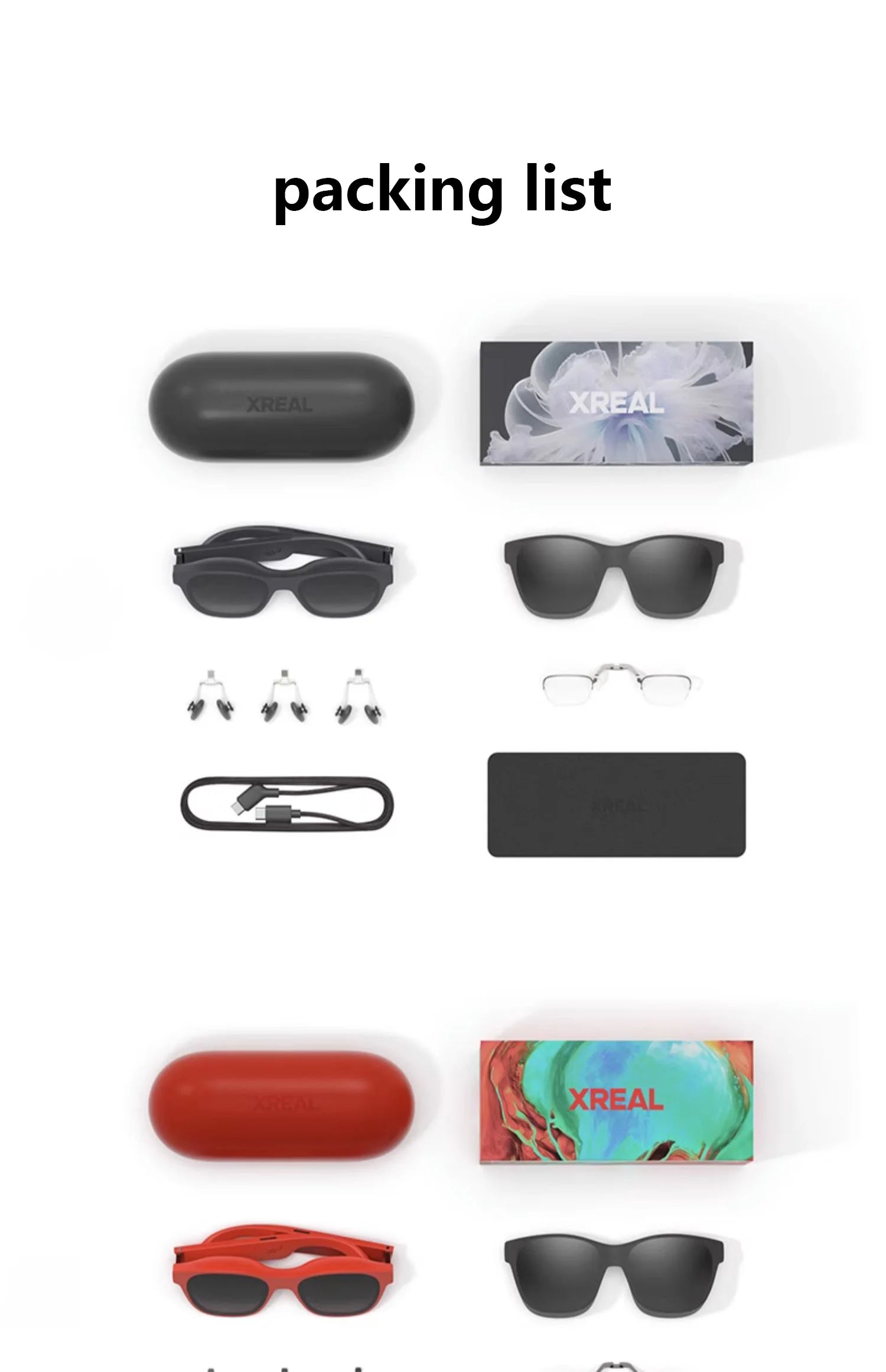 Original XREAL Air 2 Smart AR Glasses with Micro OLED Screen 120Hz 1080P 130 Inch Space Giant Screen Ultra Giant Screen Glass