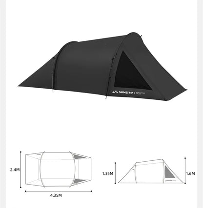 Outdoor Camping Tunnel Tent ShineTrip Portable Easy Setup Multi-Functional Oxford Fabric Easy Storage Motorcycle Travel Shelter