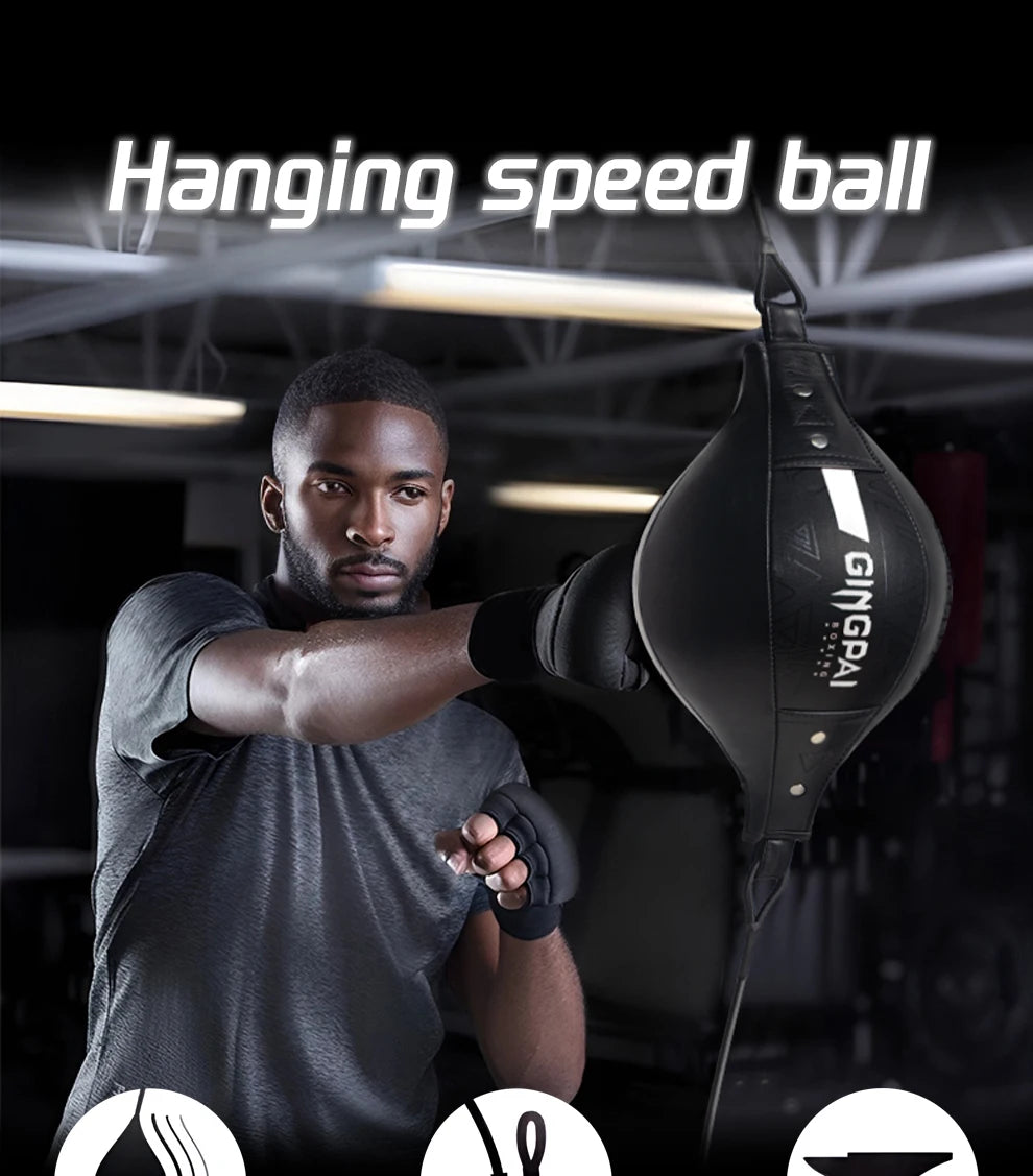 High Quality Fight Boxing Training Punching Bag Fitness Muay Thai Reaction Speed Ball Pear Inflatable Boxing Bag Equipment