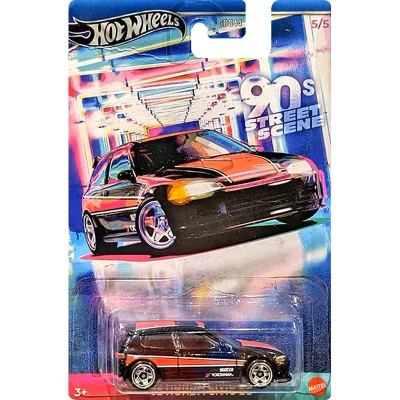 Original Hot Wheels Car 90s Street Scene Boy Toy 1/64 Diecast Nissan 180SX Mitsubishi Lancer Evolution Toyota Celica Honda Civic