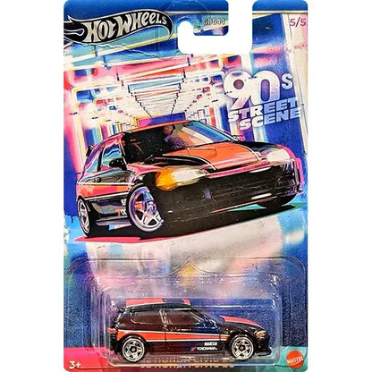 Original Hot Wheels Car 90s Street Scene Boy Toy 1/64 Diecast Nissan 180SX Mitsubishi Lancer Evolution Toyota Celica Honda Civic