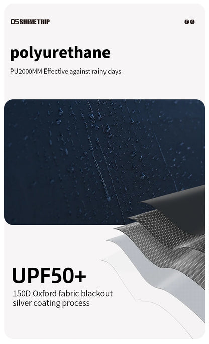 ShineTrip A491 Lightweight Double Camp Tunnel Tent Portable Large Space Multifunctional Sunscreen Oxford Motorcycle Travel Tent