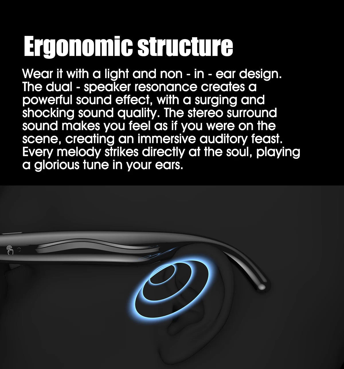 Smart Glasses for Men Women Translation Earphones AI Voice Assistant Sunglasses HD Camera Function Photo Video Music Glasses