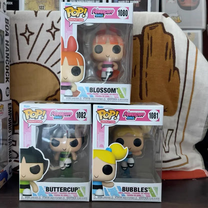 The Powerpuff Girls Figures Blossom Bubbles Buttercup #1080 1081 1082Funko Pop Vinyl Figure Collectible Limited Edition Toy Gift