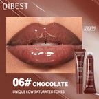 QIBEST Watery Crystal Clear Jelly Lip Oil Lip Balm Moisturizing Smoothing Lip Lines Jelly Pout Lip Gloss Glass Tinted Lip Glaze