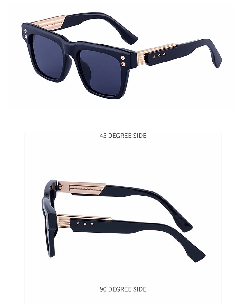 Oversized Classic Square Sunglasses Men 2025 Luxury Brand Design Vintage Trendy Rero Sun Glasses For Male Driving Eyewear UV400