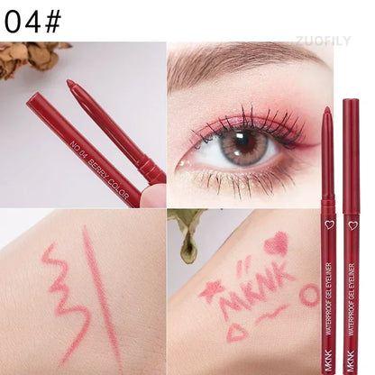Waterproof Black Brown Eyeliner Pencils Smudge-Proof Long Lasting Easy To Wear Eye Liner Gel Matte Quick Drying Eyeliner Pen