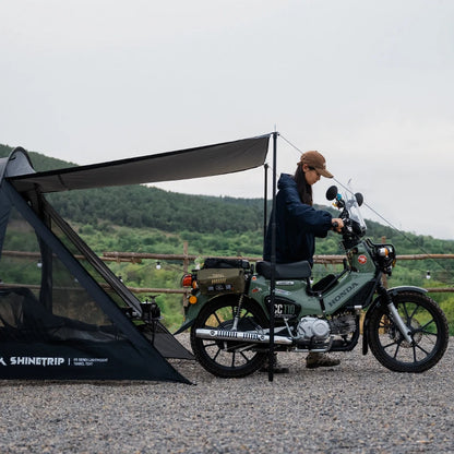 ShineTrip A491 Lightweight Double Camp Tunnel Tent Portable Large Space Multifunctional Sunscreen Oxford Motorcycle Travel Tent