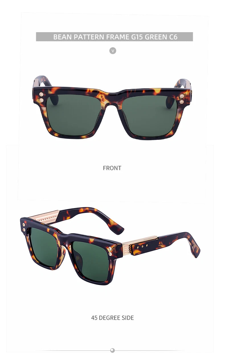 Oversized Classic Square Sunglasses Men 2025 Luxury Brand Design Vintage Trendy Rero Sun Glasses For Male Driving Eyewear UV400