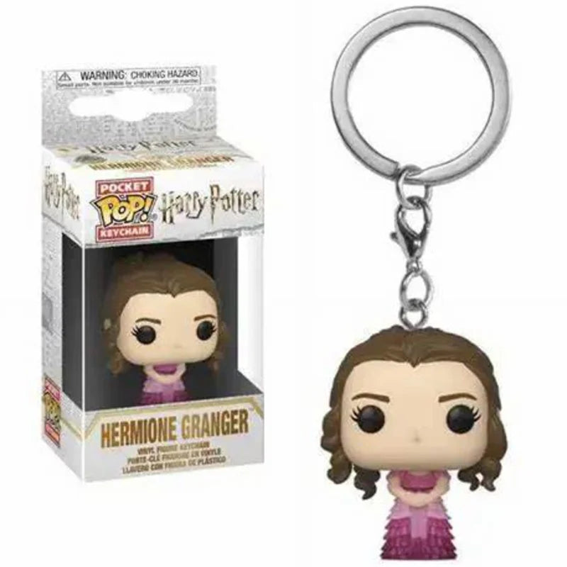 Funko POP Dementor Hermione Luna Lovegood Dobby Snape Ron Ginny Magic School Fawkes Hedwig Model Dolls Action Figure Keychain