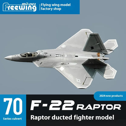 New Products In 2025 Freewing Flying Wing Model 70mm F-22 Raptor "Raptor" Ducted Model Airplane Toy Model