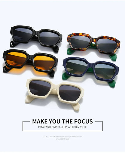 Fashion Square Sunglasses New Woman Luxury Brand Small Rectangle Sun Glasses Female Gradient Eyewear UV400 Oculos De Sol