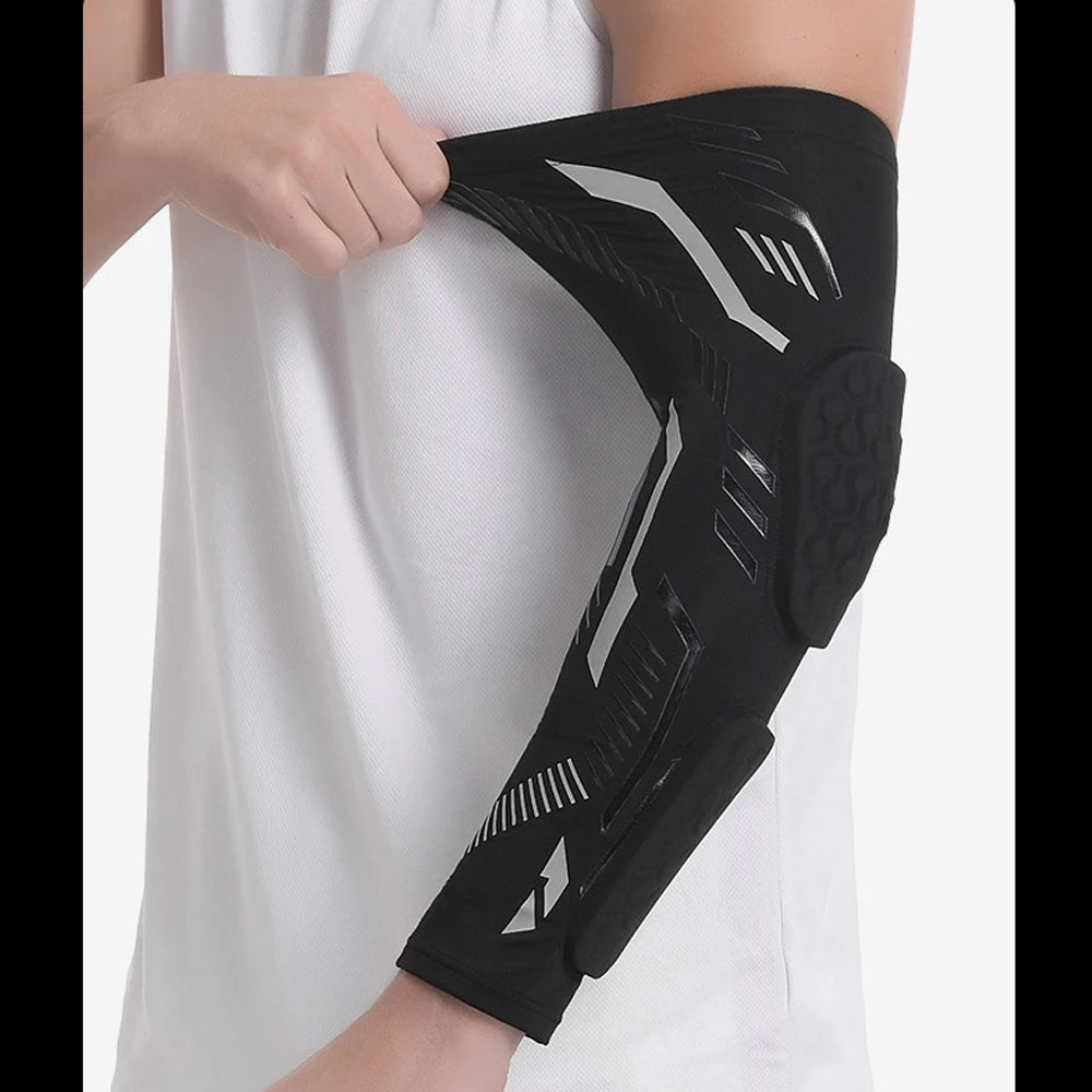 1 Pcs Sports Padded Arm Sleeves Protective Compression Elbow Pad Basketball Football Volleyball Soccer Gym Sport Arm Guards Home