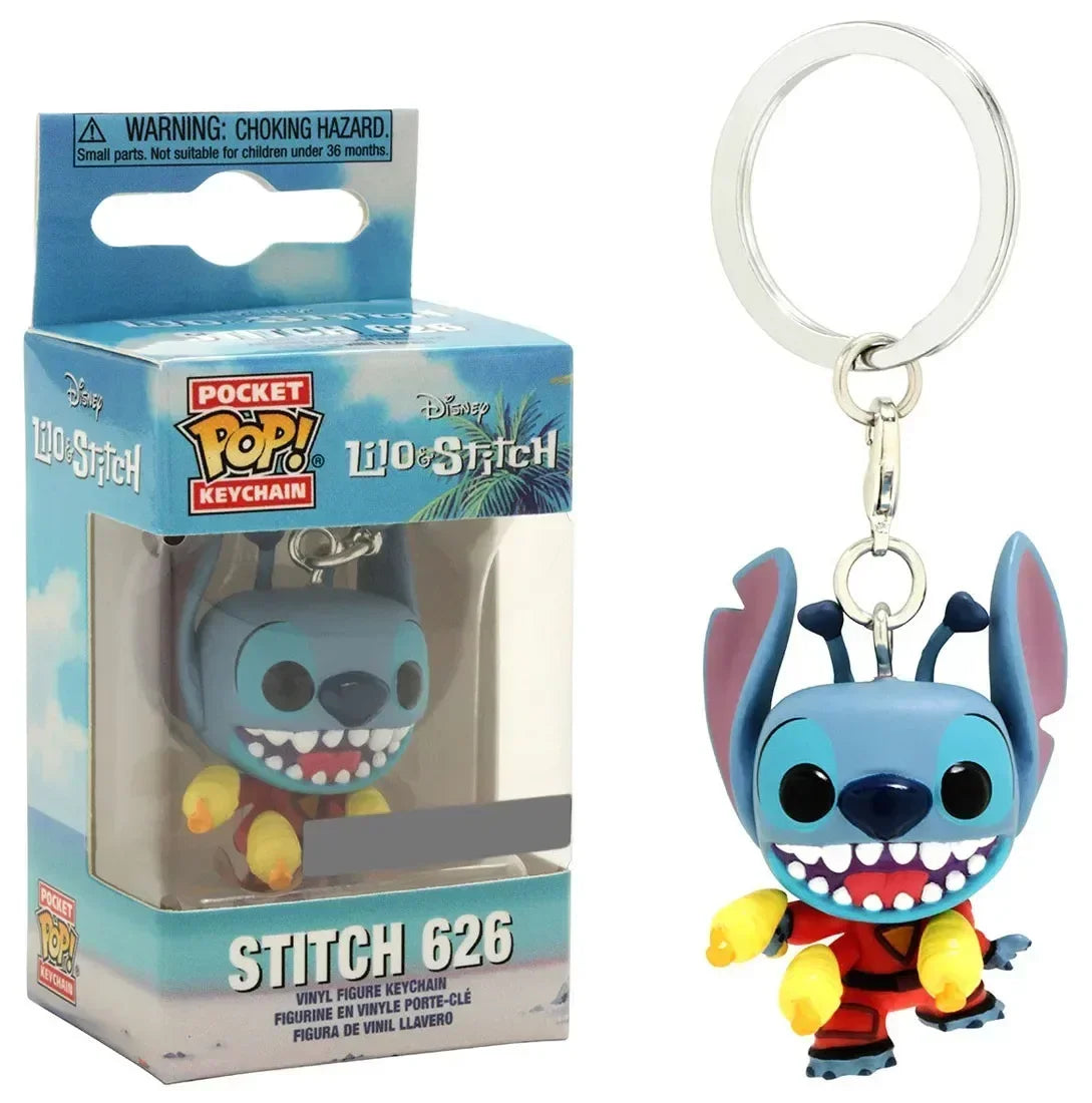 FUNKO POP Disney HULA STITCH ELVIS SLEEPING STITCH IN BATHTUB Summer STITCH Keychain Toy TIKI STITCH LILO SCRUMP Keyring Toys