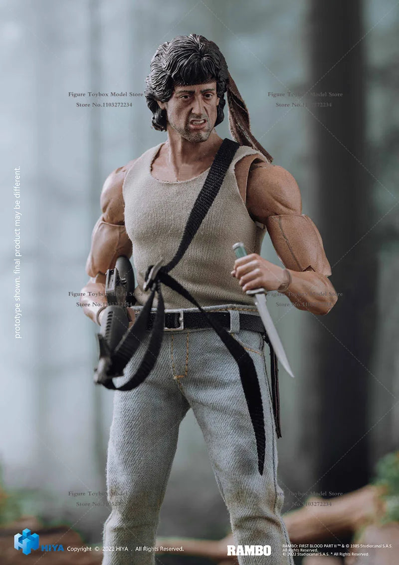 Exquisite Super Series 1/12 HIYA Tough Guy Rambo Movable Action Figure Mini Weapon Model 6" Full Set male Soldier Boys Collects
