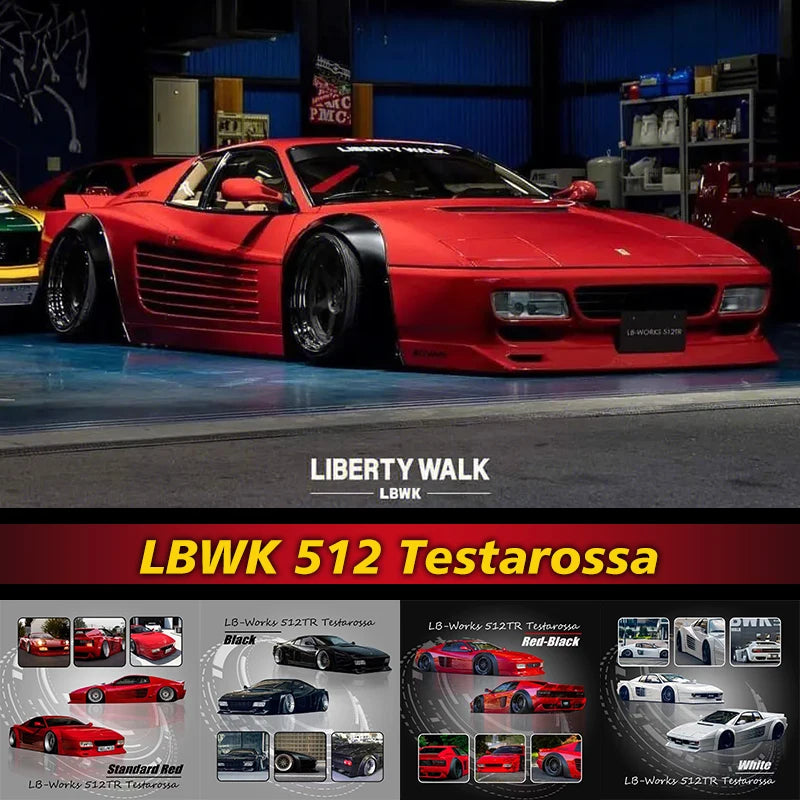 Star Testarossa 1:64 LBWK 512 TR Diecast Diorama Car Model Collection Miniature Toys