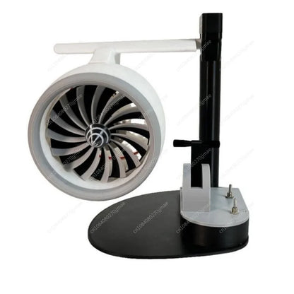 USB Humidifier Fan with LED Lights, Airplane Engine Design, High-Power Desktop Cooler & Decorative Gadget