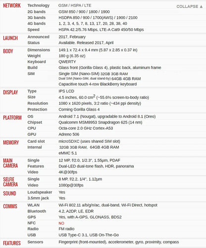 Original BlackBerry KeyOne 4G LTE Mobile Phone 4.5'' 3GB+32GB 4GB+64GB 12MP+8MP QWERTY Keyboard Octa-Core Android SmartPhone