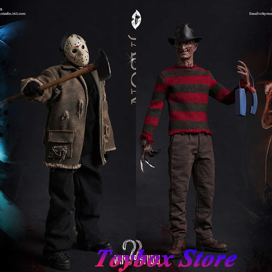 WHY STUDIO 1/6 WS018 Jason WS019 Freddy Mash Horror Man Action Figure 12" Full Set Soldier Model Collection Halloween Gift