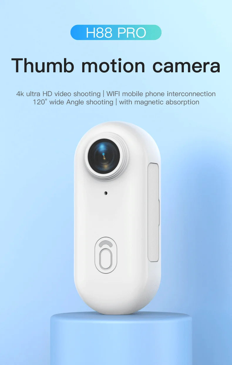 Magnetic POV 4K Ultra Mini Action Cam Wireless WiFi Wearable Camera YouTube Influencers Pocket Vlog Recorder HD  Travel Bodycam