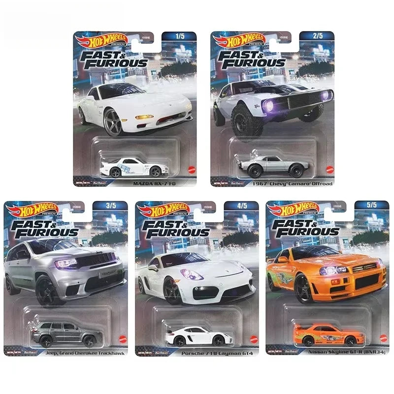 Original Hot Wheels Premium Car Fast & Furious Kid Toys for Boys 1/64 Diecast Toyota Supra 1991 BMW M5 Lamborghini Gallardo Gift