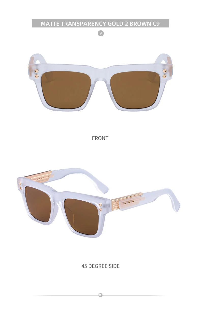 Oversized Classic Square Sunglasses Men 2025 Luxury Brand Design Vintage Trendy Rero Sun Glasses For Male Driving Eyewear UV400