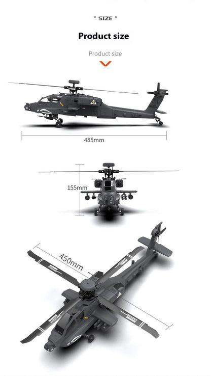 Yuxiang F11s 1:32 Apache Armed Remote-Controlled Helicopter Novice Entry-Level Intelligent Version Multifunctional Aircraft