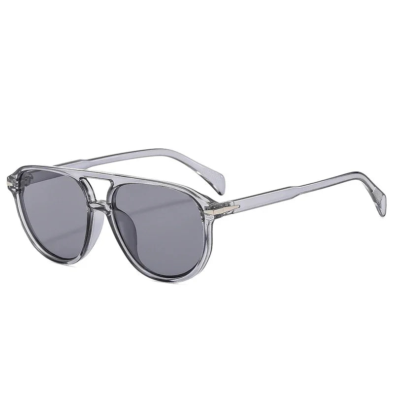 SO&EI Retro Double Bridges Pilot Men Rivets Sunglasses Fashion Brand Designer Women Luxury Sun Glasses Blue Orange Shades UV400