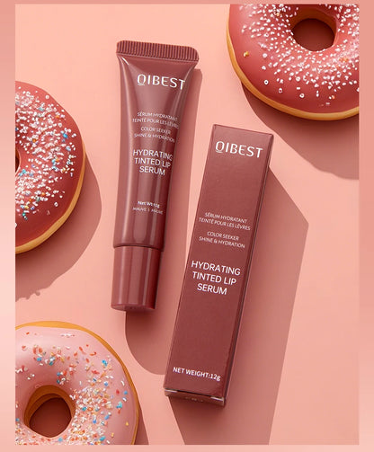 Nude Brown Plumping Lip Gloss Moisturising Colored Lip Oil Transparent Fullness Lips Tint Soft Tube Make Up Beauty Lips Care 12g