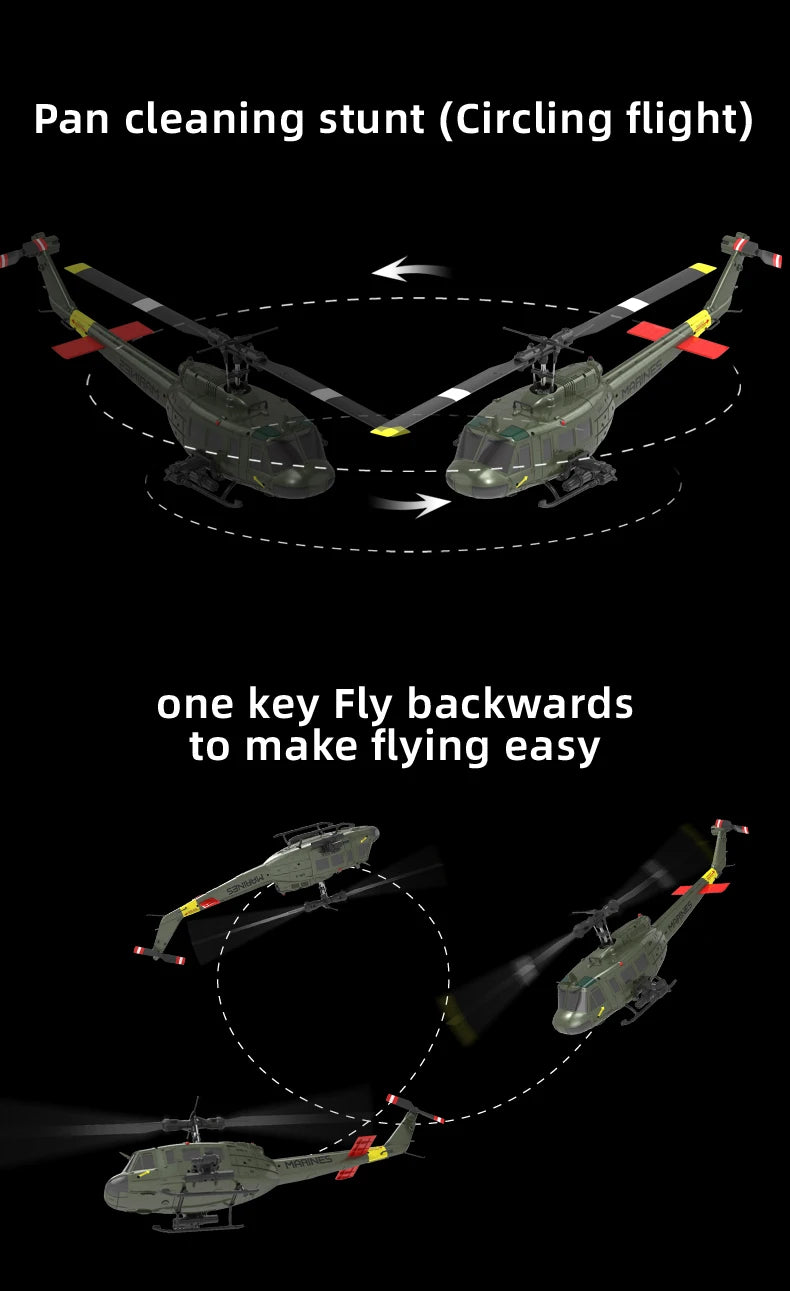 C032 RC Helicopter 2.4G 6-Aixs Gyroscope 6CH Altitude Hold Optical Flow Brushless Remote Control Helicopter Toys For Kid Adult