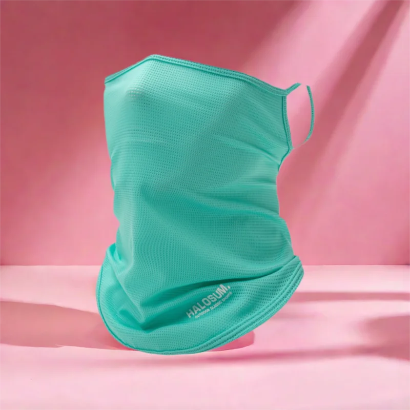Fashion Windproof Dustproof Bike Mask Ice Silk Breathable Sun UV Protection Solid Color Neck Gaiter Outdoor Sport