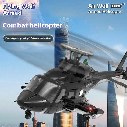 Yuxiang F02s Flying Wolf Armed Helicopter Rc Remote Control Aircraft Gps Positioning Automatic Return 1:34 Aircraft Model
