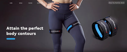 2pcs Adjustable Leg Blood Flow Restriction Bands – Enhance Muscle Growth & Strength, Ideal for Leg Workouts, Glute Exercises
