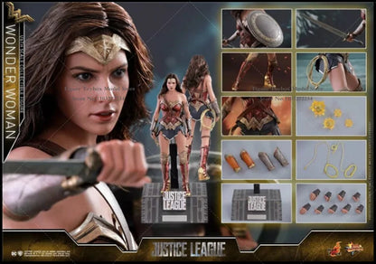 HotToys HT 1/6 MMS451 Collectible Wonder Woman 3.0 Delicate Action Figure Justice League Movie Original Mini 12" Full Set Doll