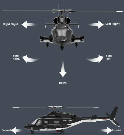 Yuxiang F02s Flying Wolf Armed Helicopter Rc Remote Control Aircraft Gps Positioning Automatic Return 1:34 Aircraft Model