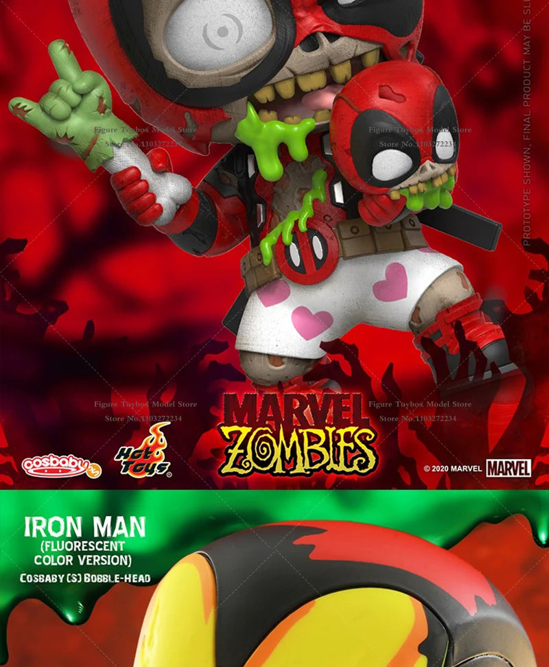 HotToys Marvel Zombie IronMan Captain American Deadpool Wolverine Hulk Doctor Strange Daredevil Magneto Mini Figurine Model
