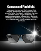 Smart Glasses for Men Women Translation Earphones AI Voice Assistant Sunglasses HD Camera Function Photo Video Music Glasses