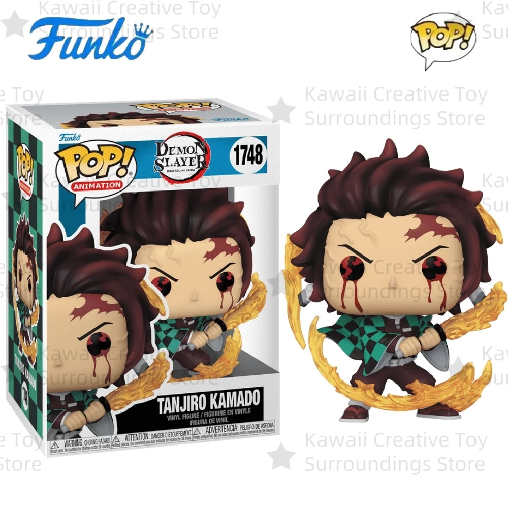 Demon Slayer Anime Figure Tanjiro Kamado(Sun Breathing)#1748 Funko Pop 4.55in Vinyl Figure Collectible Limited Edition Toy Gift