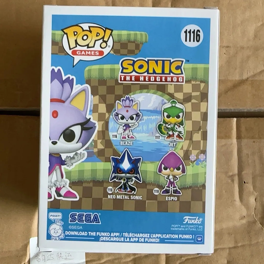 FUNKO POP Blaze the Cat Figure 1116 Collectible Limited Edition Sonic The Hedgehog 5 inch Vinyl Figure Decoration Toy Gift