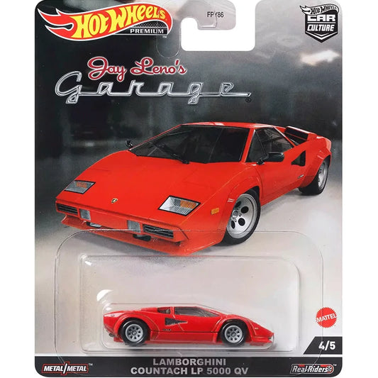 Original Hot Wheels Premium Car Lamborghini Countach LP 5000 QV Toys for Boys 1/64 Diecast Vehicles Alloy Models Birthday Gift